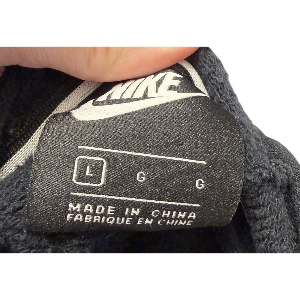 Nike Black & Gold Metallic Swoosh Cropped Hoodie women Size large - Picture 6 of 7